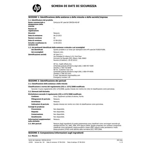 Toner 35A HP nero  Conf. 2 - CB435AD